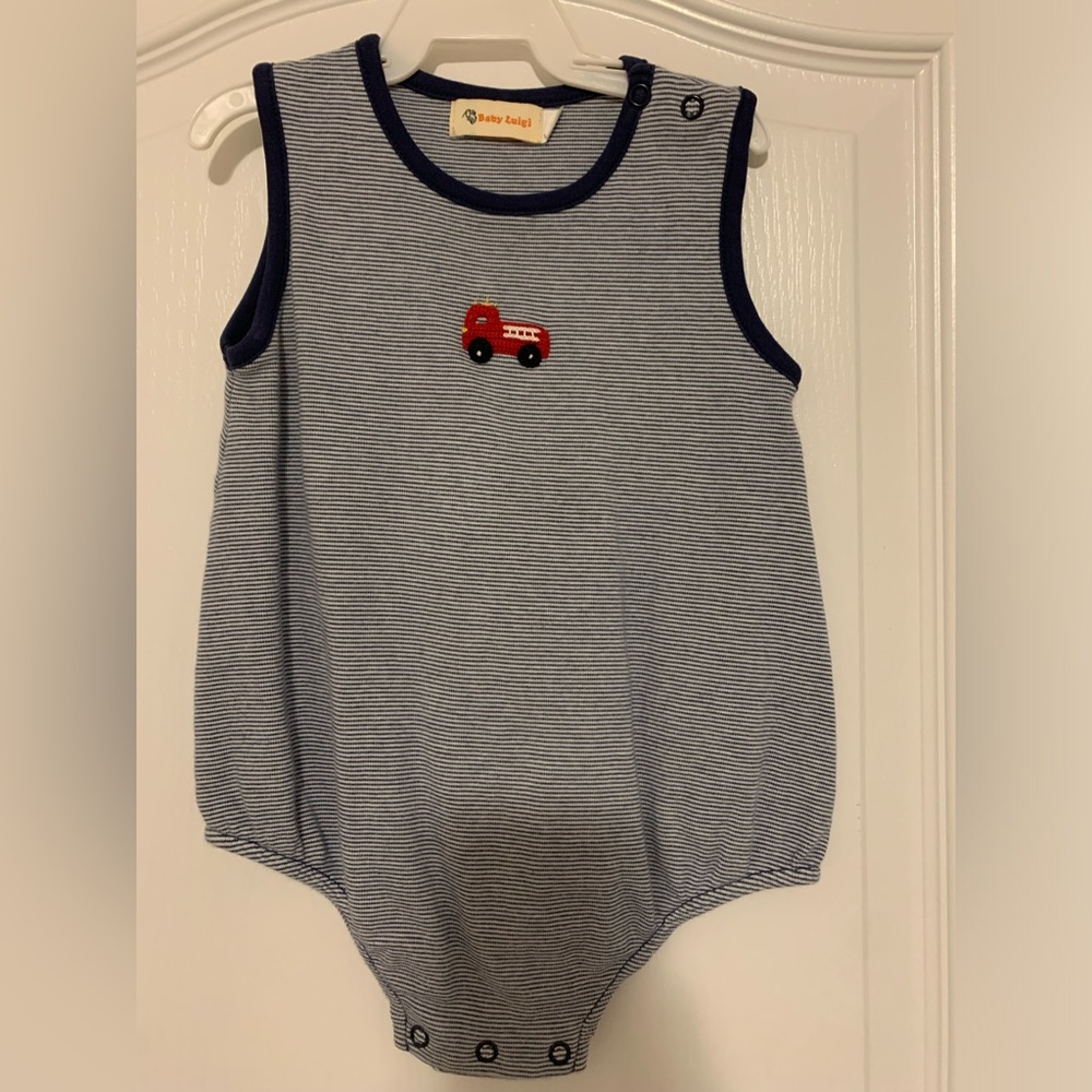 Baby Luigi fire truck bubble